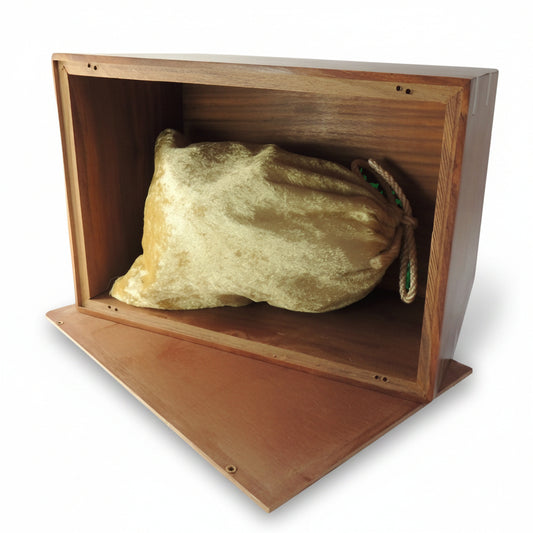 Rosewood Pet Cremation Urn with Optional Personalized Engraved Name Plate – Dark Finish