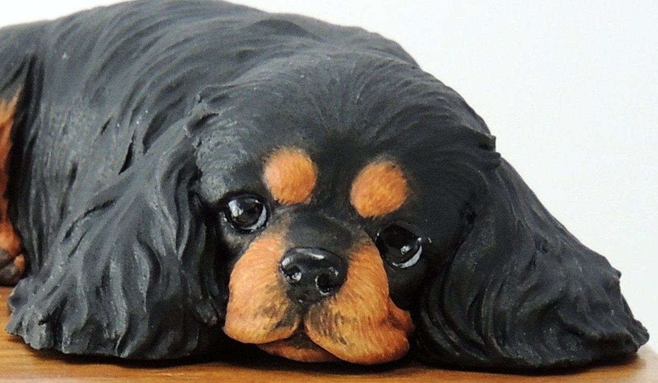 Cavalier King Charles Spaniel Solid Wood Cremation Urn